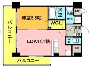 メゾンクラウン大手山の物件間取画像